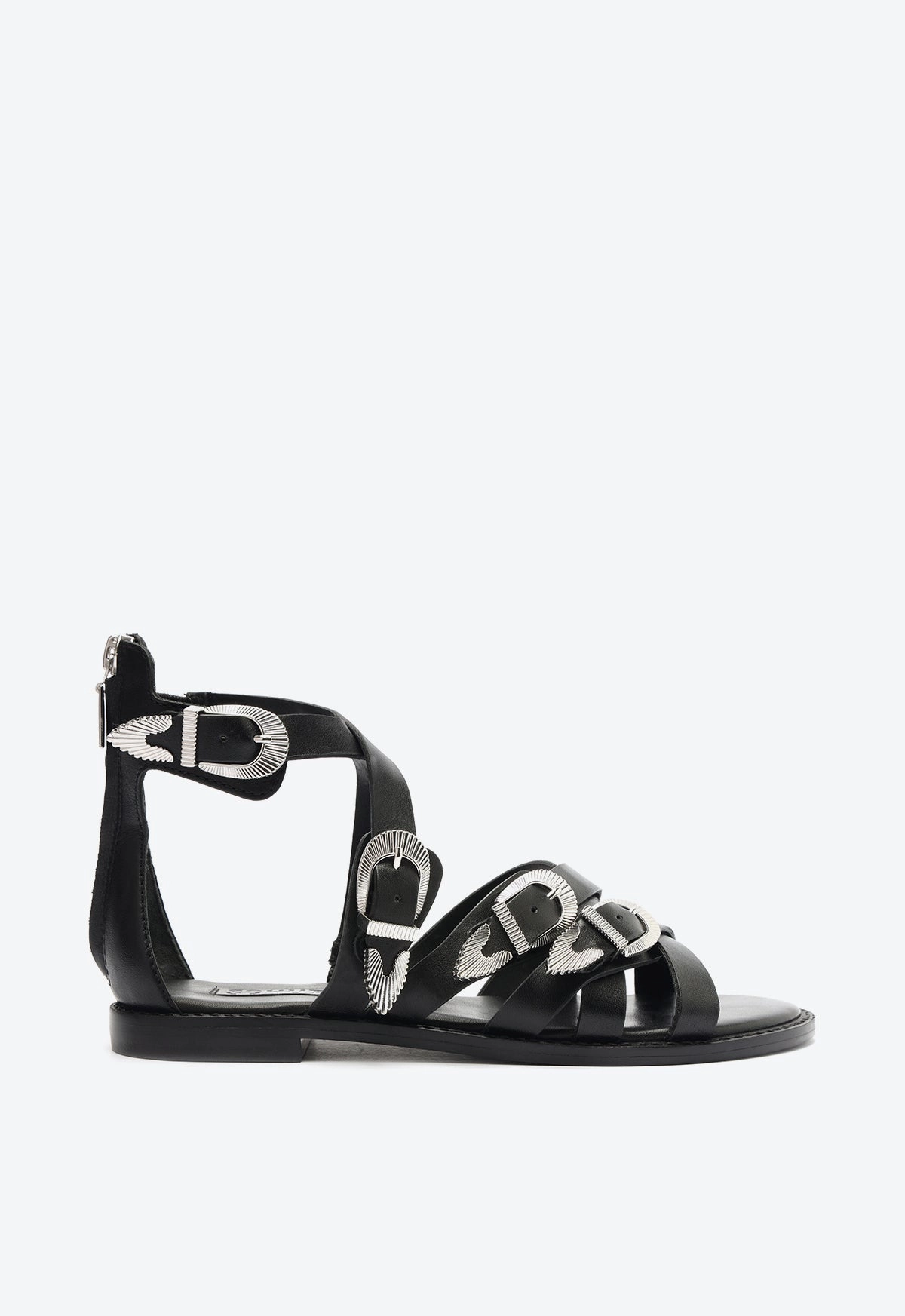 Textured Grip Surface Harper Leather Sandal