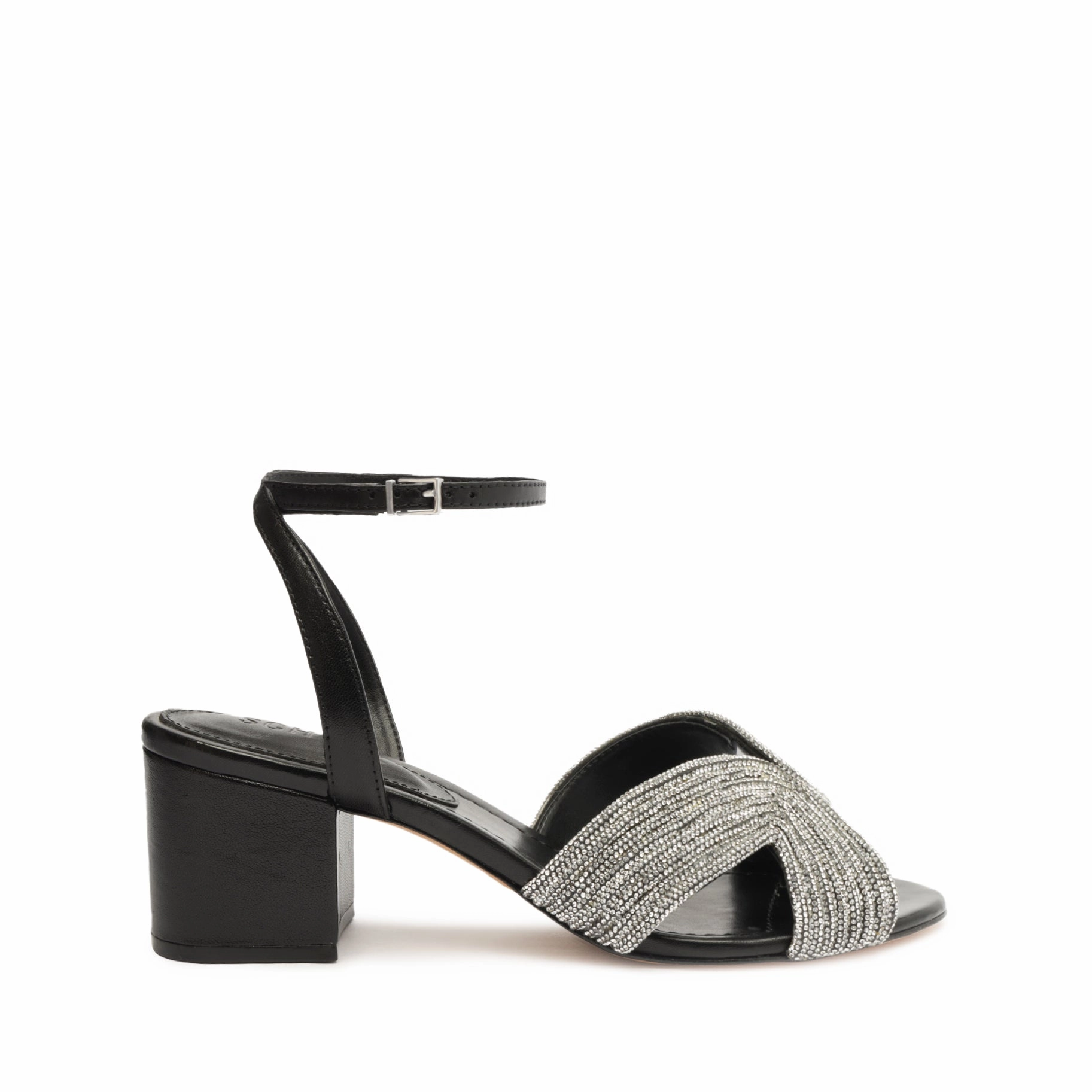 Heel Freedom buckle Hattie Mid Block Leather Sandal
