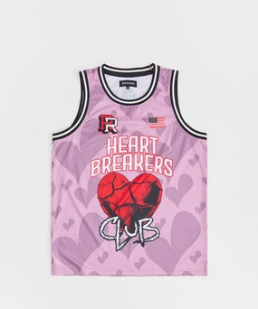 Moisture Wicking Technology Heart Breakers Club Basketball Jersey - Mauve