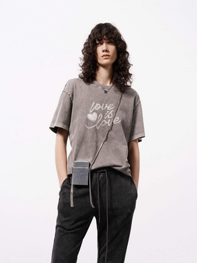 Flattering Design Casual Choice Heart Print Loose T-shirt