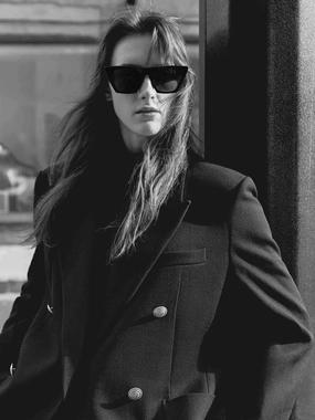 Double Breasted Textured Blazer WindproofTechnology