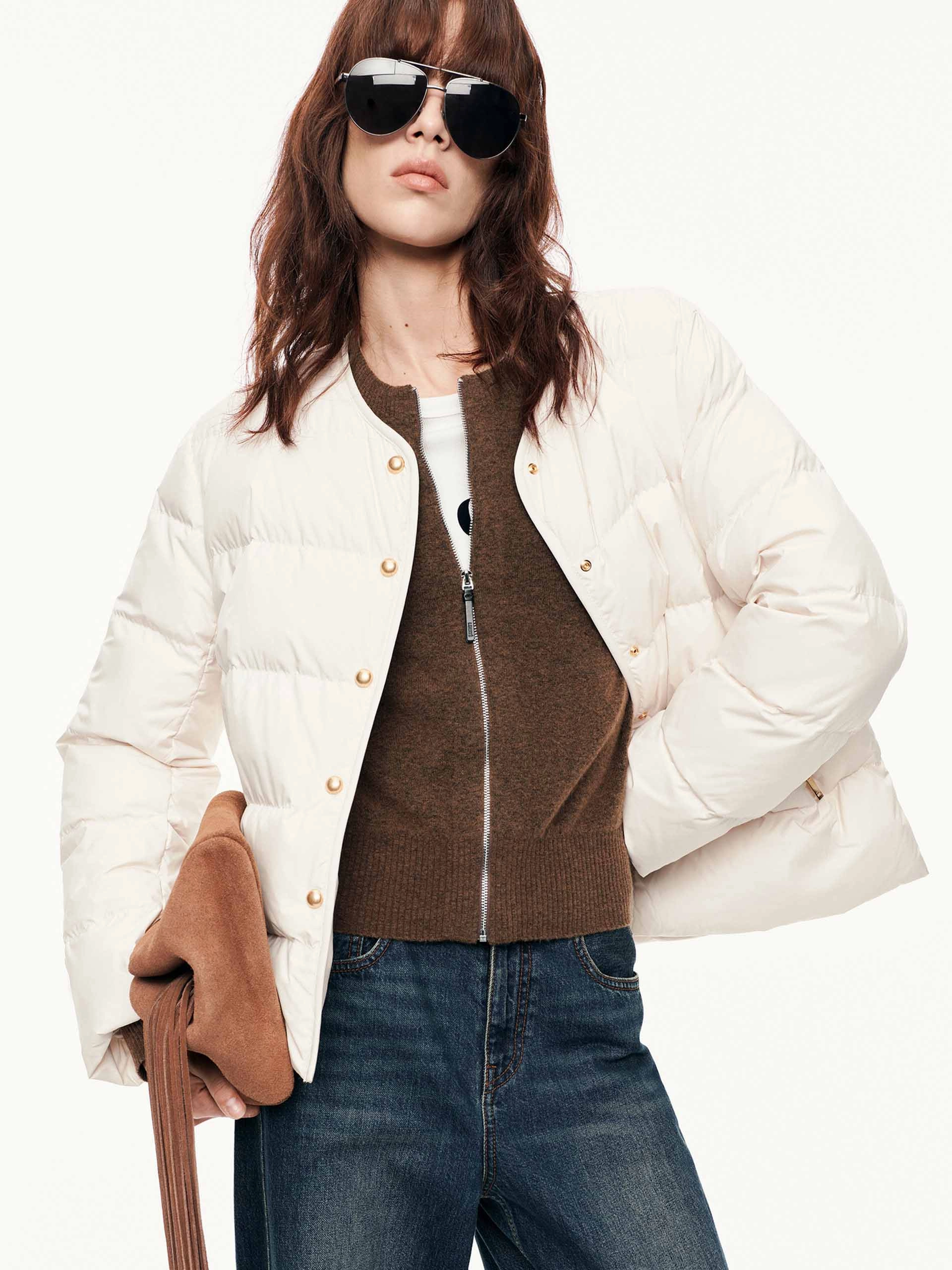 Ultra Flexible Hooded Layered Down Jacket