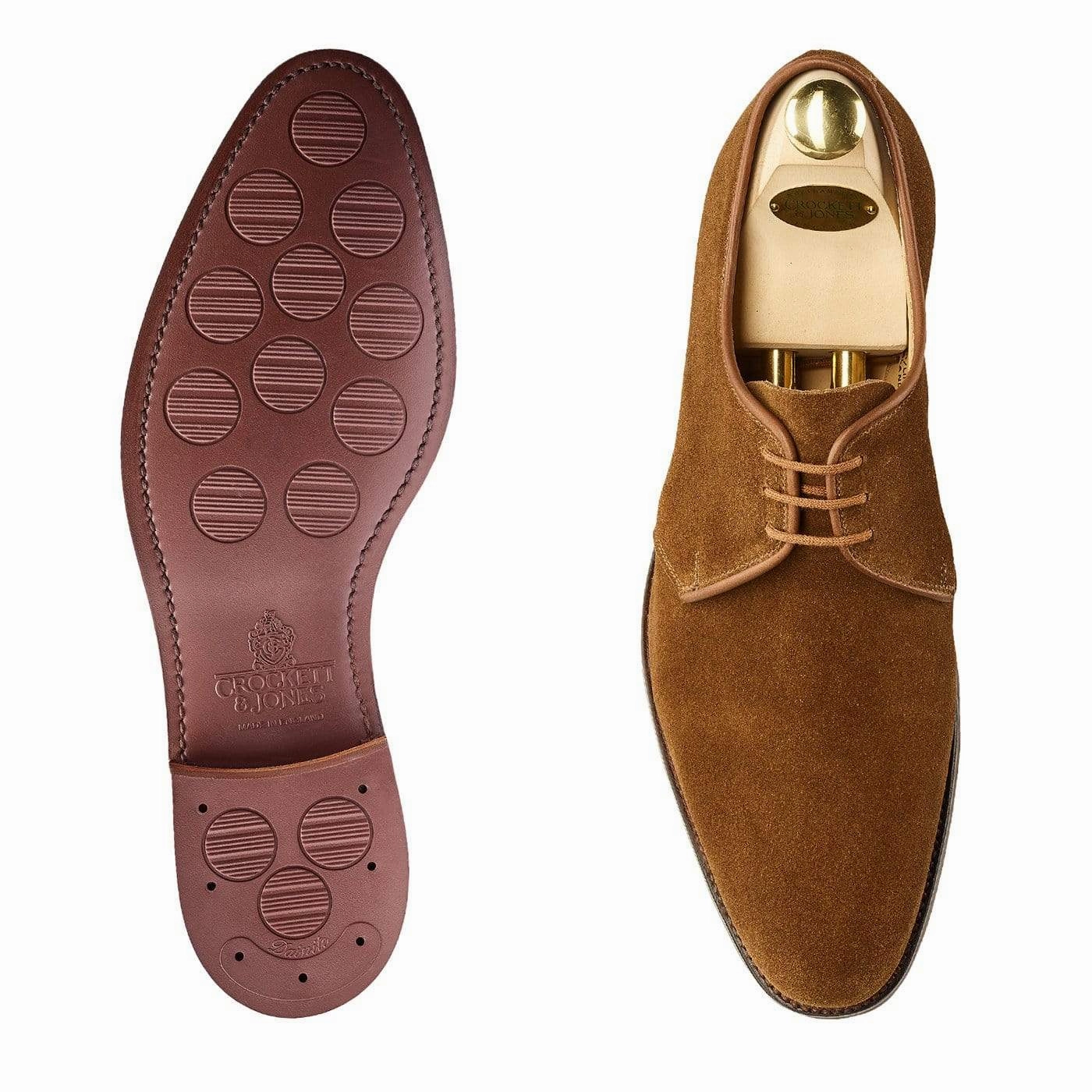 Subtle Texture Round Toe Helston 2 Snuff Suede