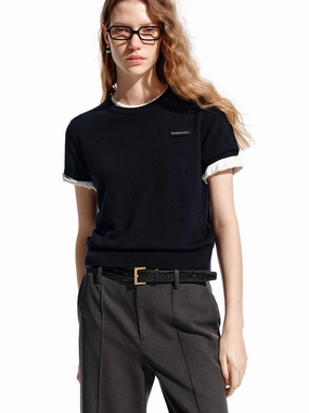 Ethically Sourced Yarn Short Sleeve Wool Top