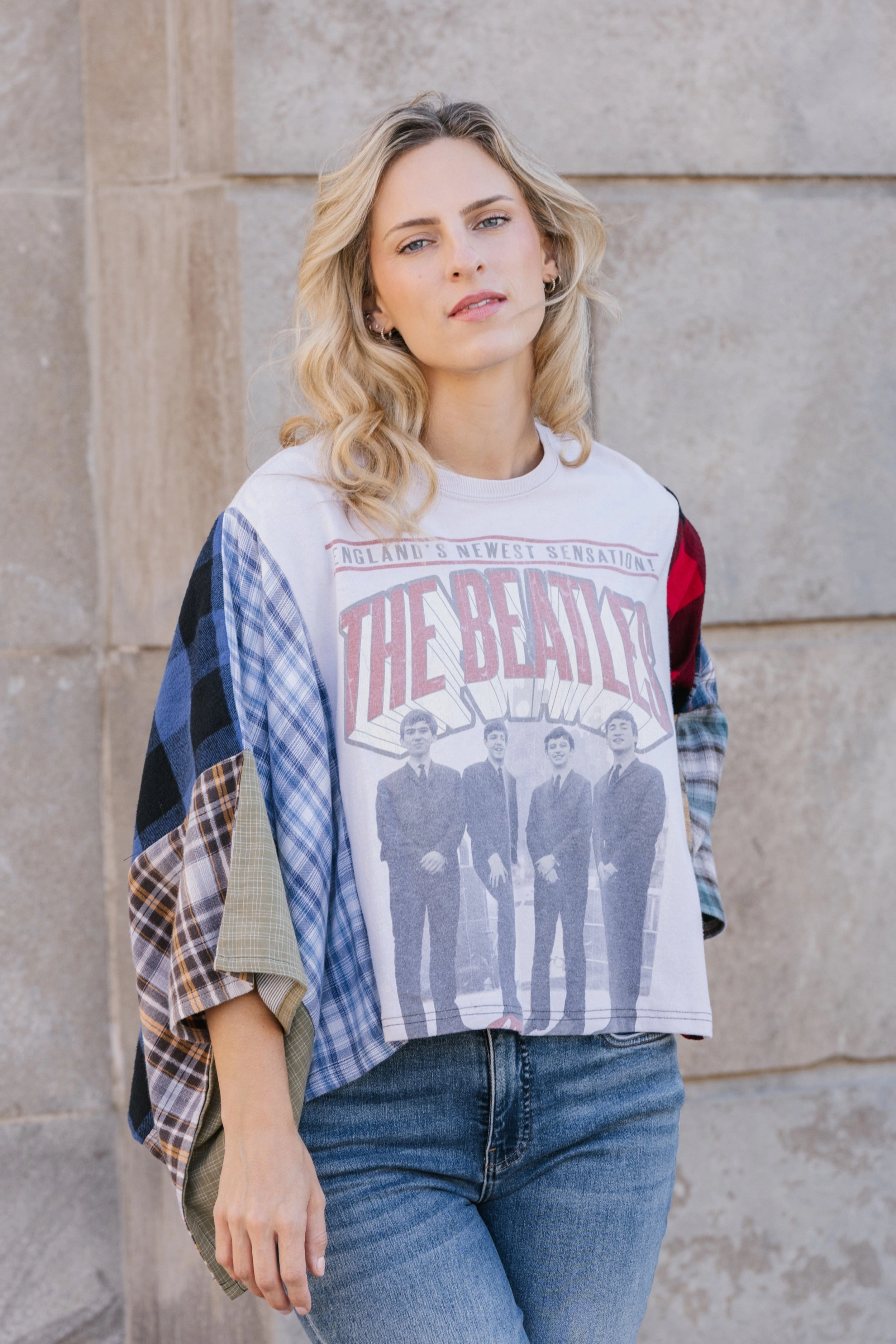 Reinforced Shoulder HeatRegulating Flannel Band Tee