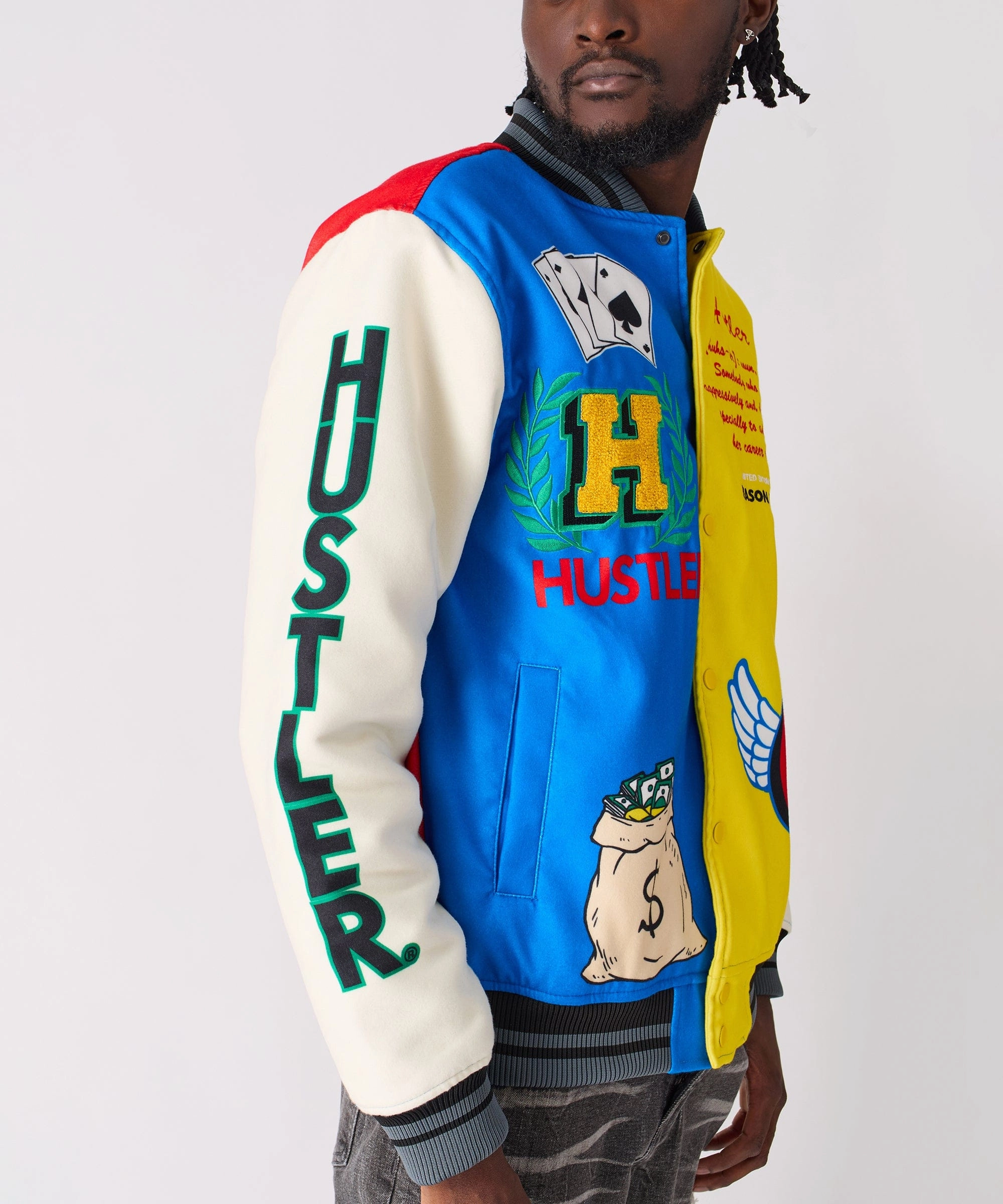 Hustler Varsity Jacket Sunday Walk Style Frictionless Zipper Tracks