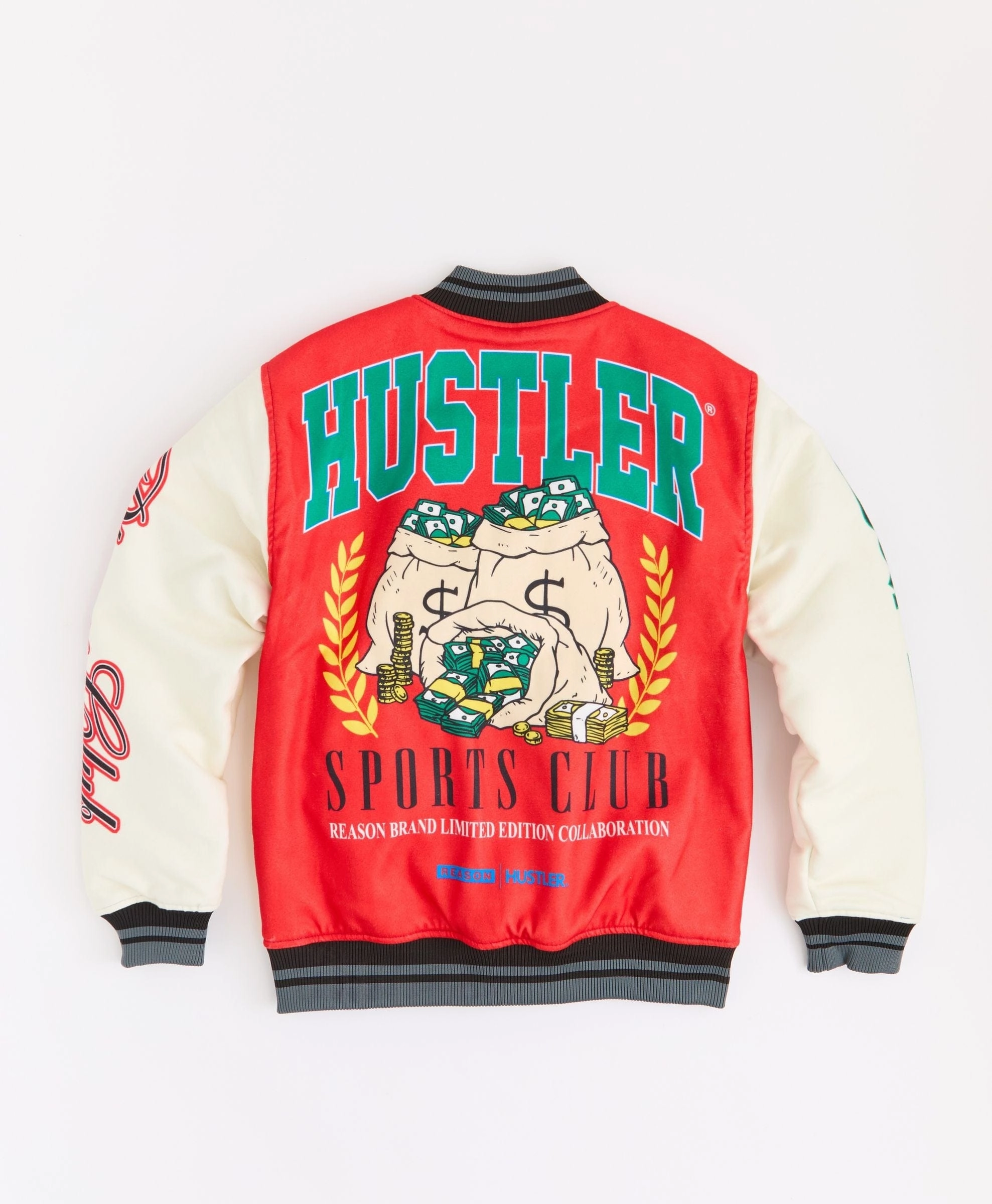 Hustler Varsity Jacket EcoFriendly Dye Everyday Urban Style