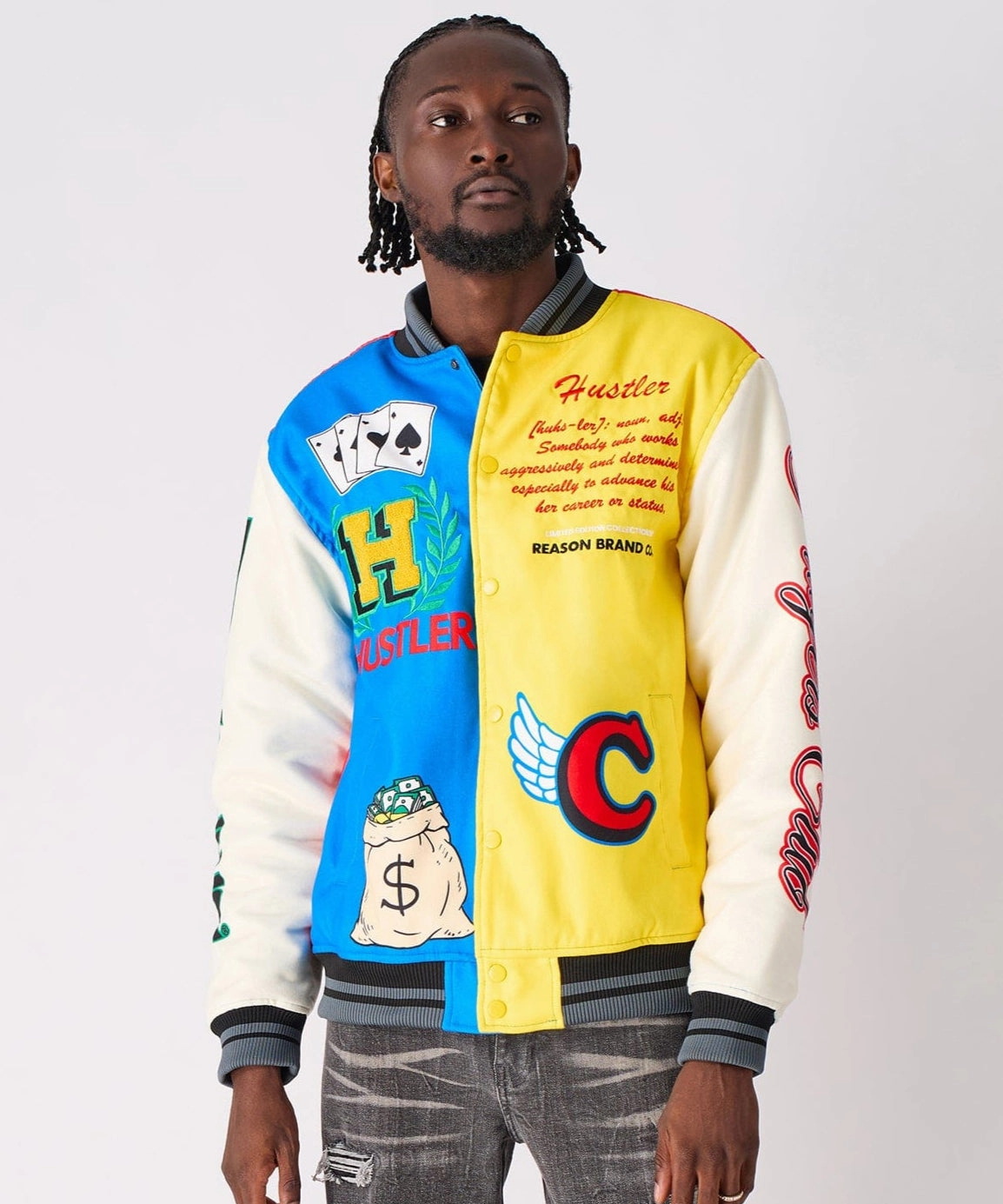 Layered Cuff System Hustler Varsity Jacket