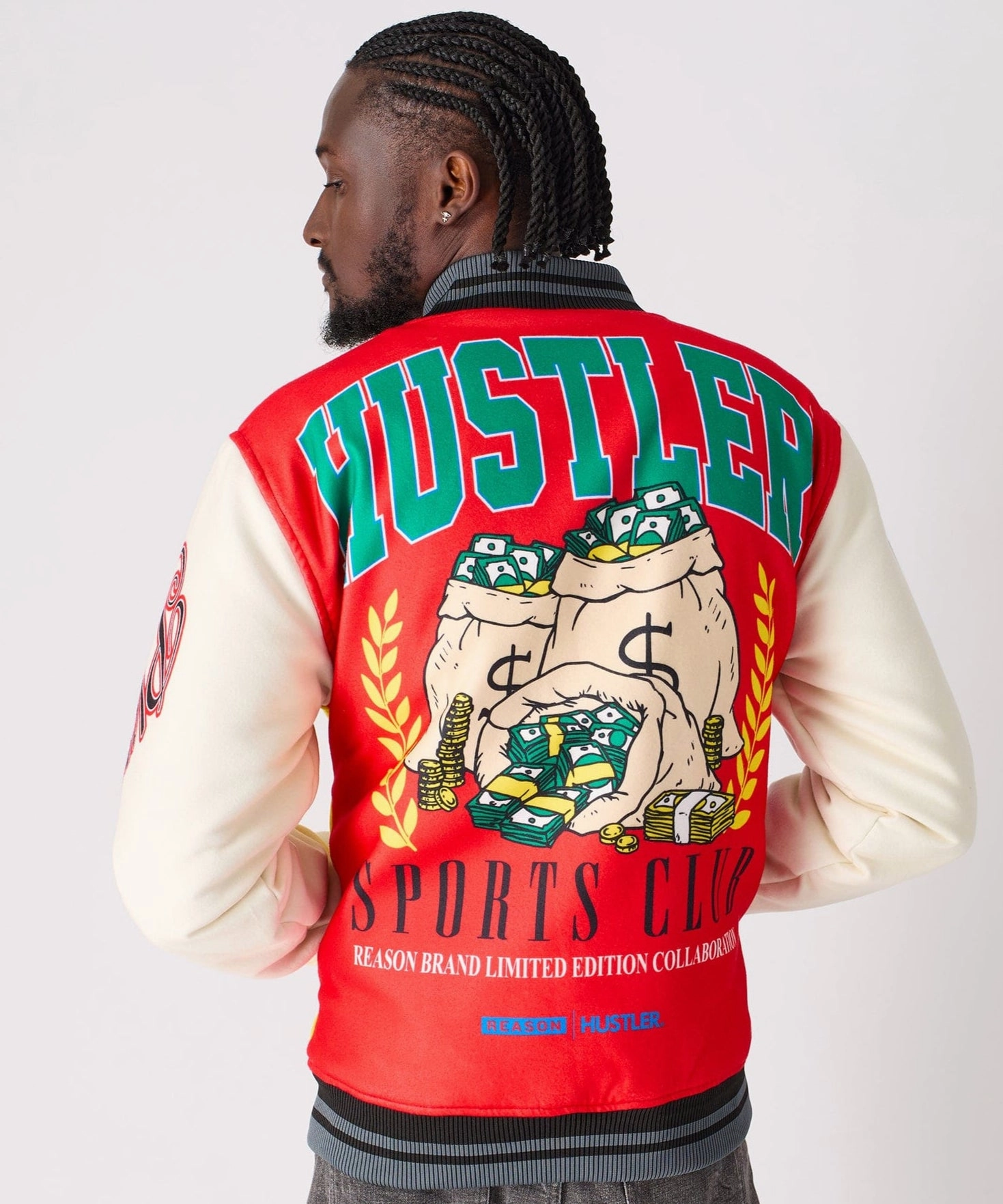 Hustler Varsity Jacket Reinforced Shoulder Panels InterchangeableLining