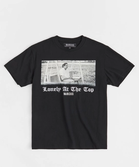 Everyday Look Odor Resistant Coating Narcos Lonely at The Top Short Sleeve Tee - Black