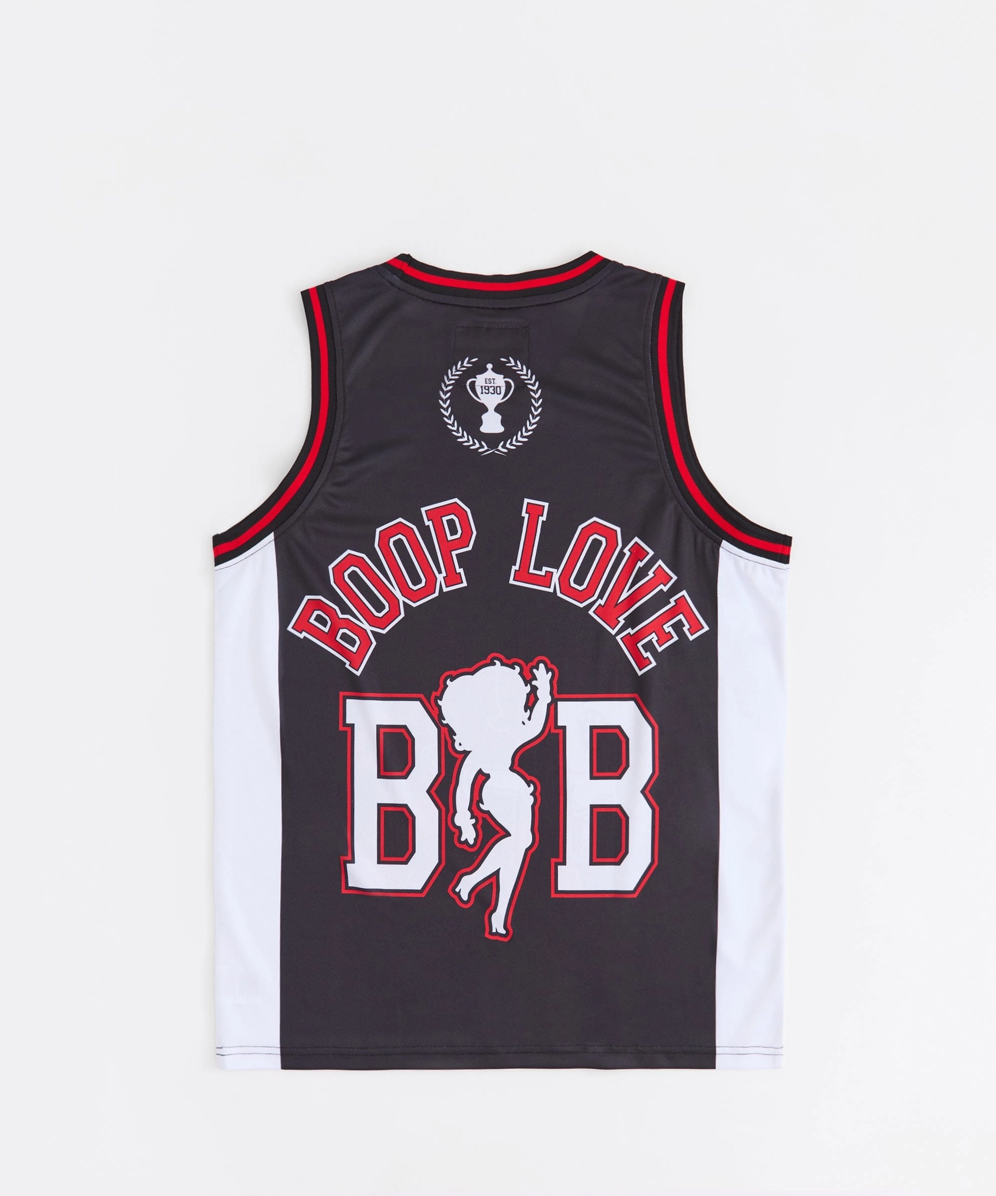 Betty Boop Basketball Jersey - Black HighNeckline