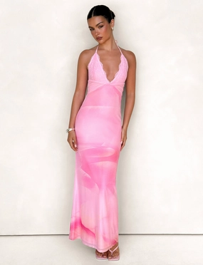 DENAE MAXI DRESS - PINK : FLORAL : PINK BLOSSOM Minimal Harmony Casual Days