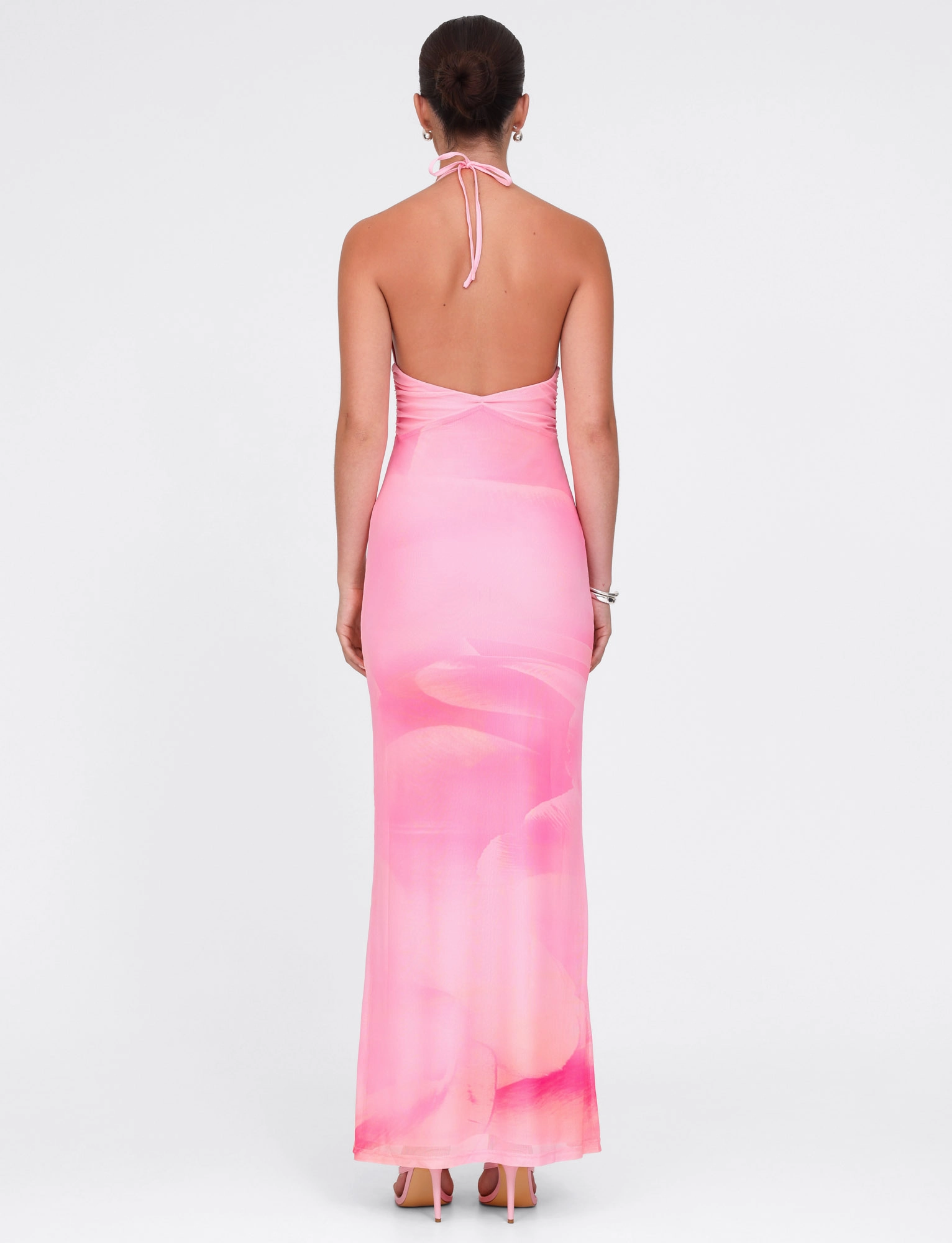 Sporty-Look Street Motion DENAE MAXI DRESS - PINK : FLORAL : PINK BLOSSOM