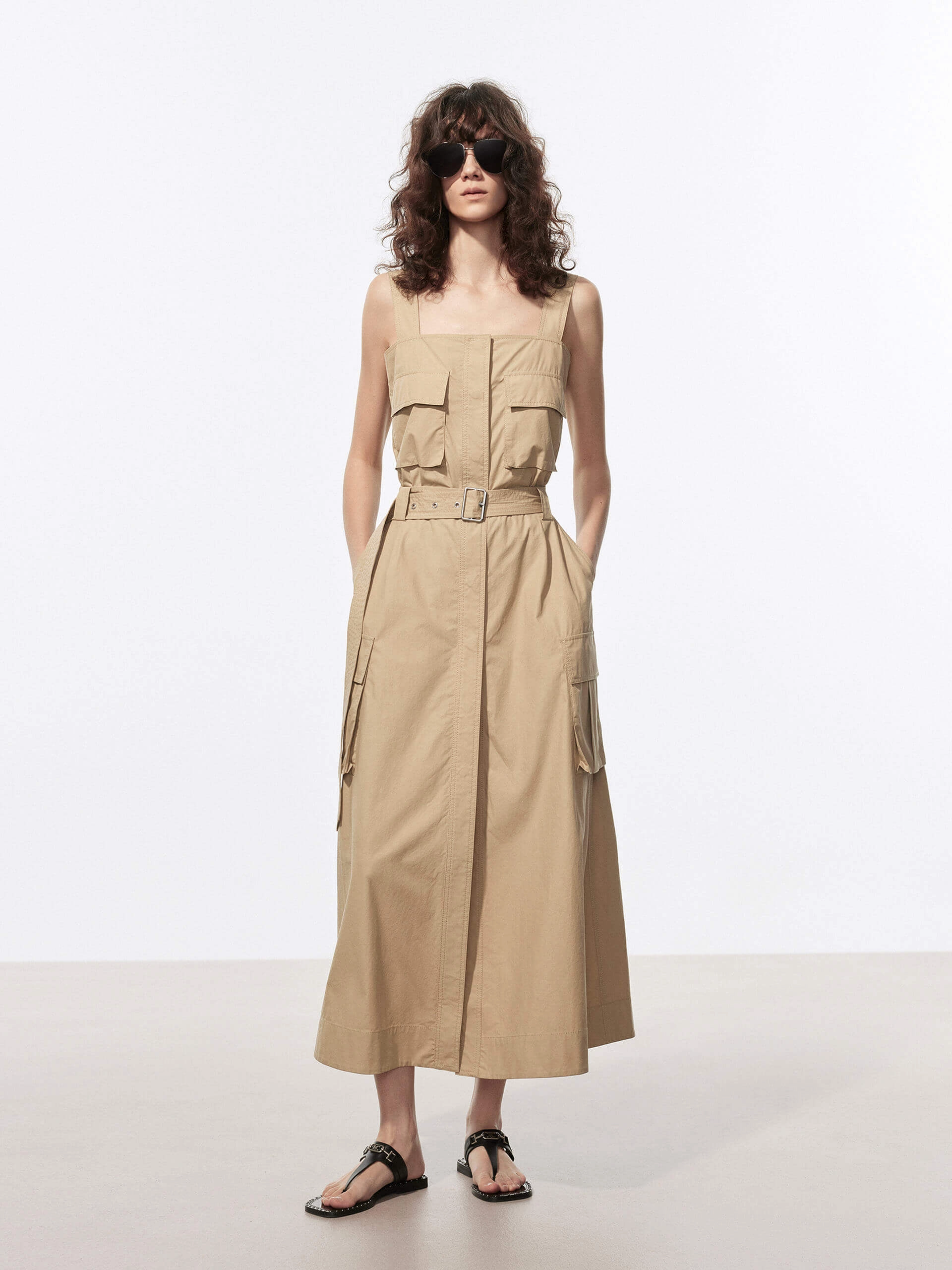 Knit Warm Glam Touch Long Line Cargo Dress