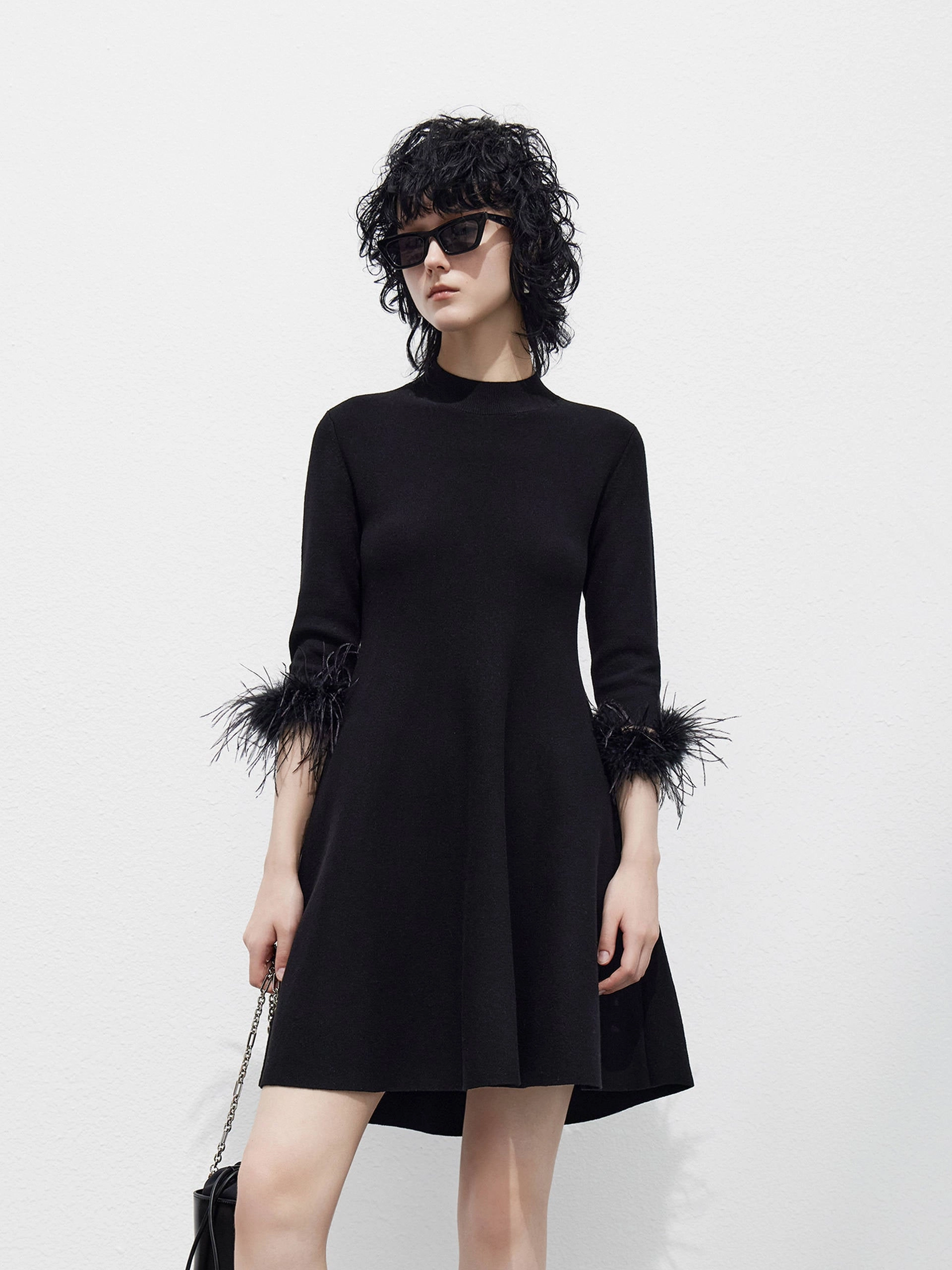 High Neck A-line Dress Noble Aura