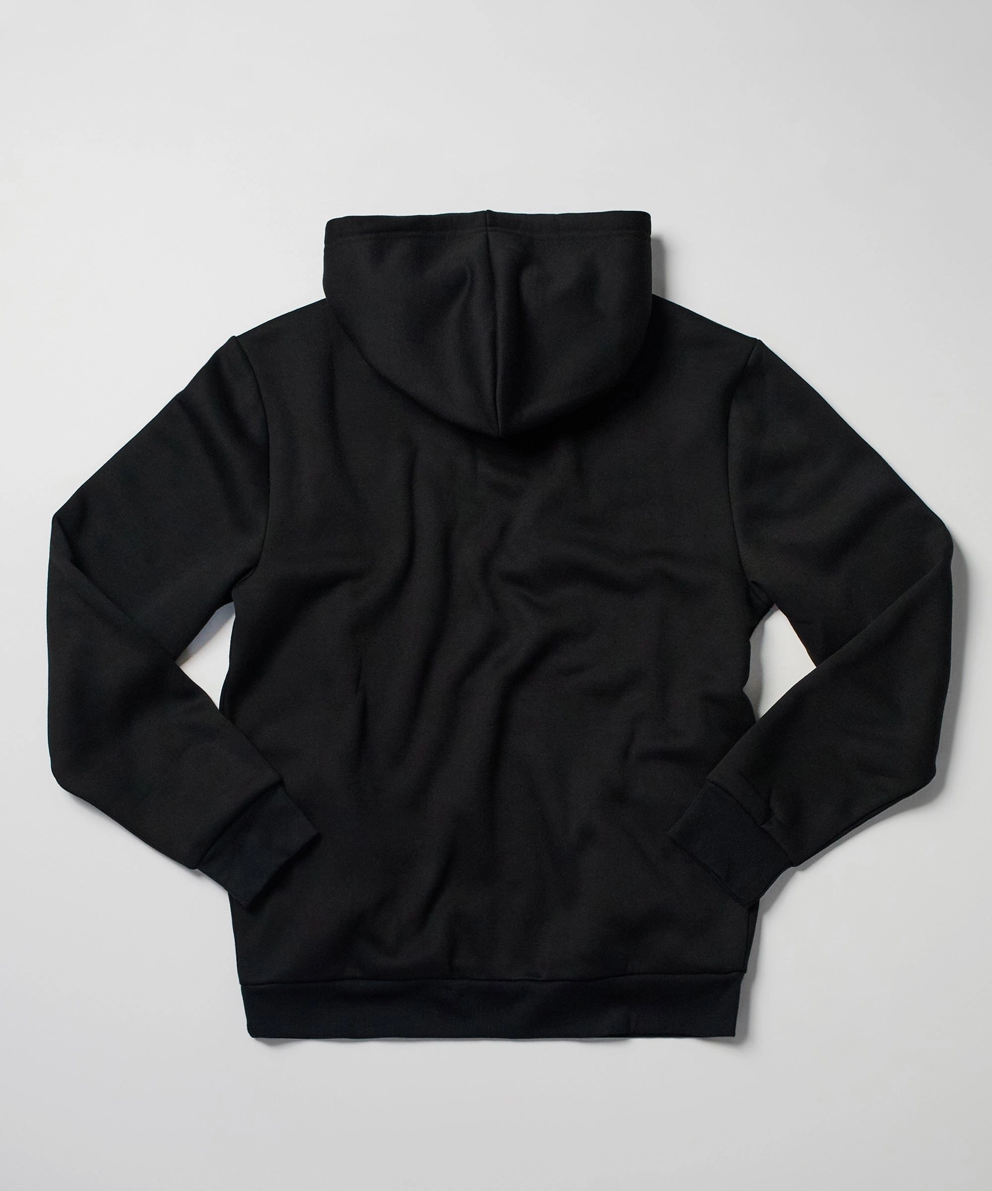 Half Baked Just Weed Hoodie - Black Double Stitched Hems Roll Up Sleeve Design