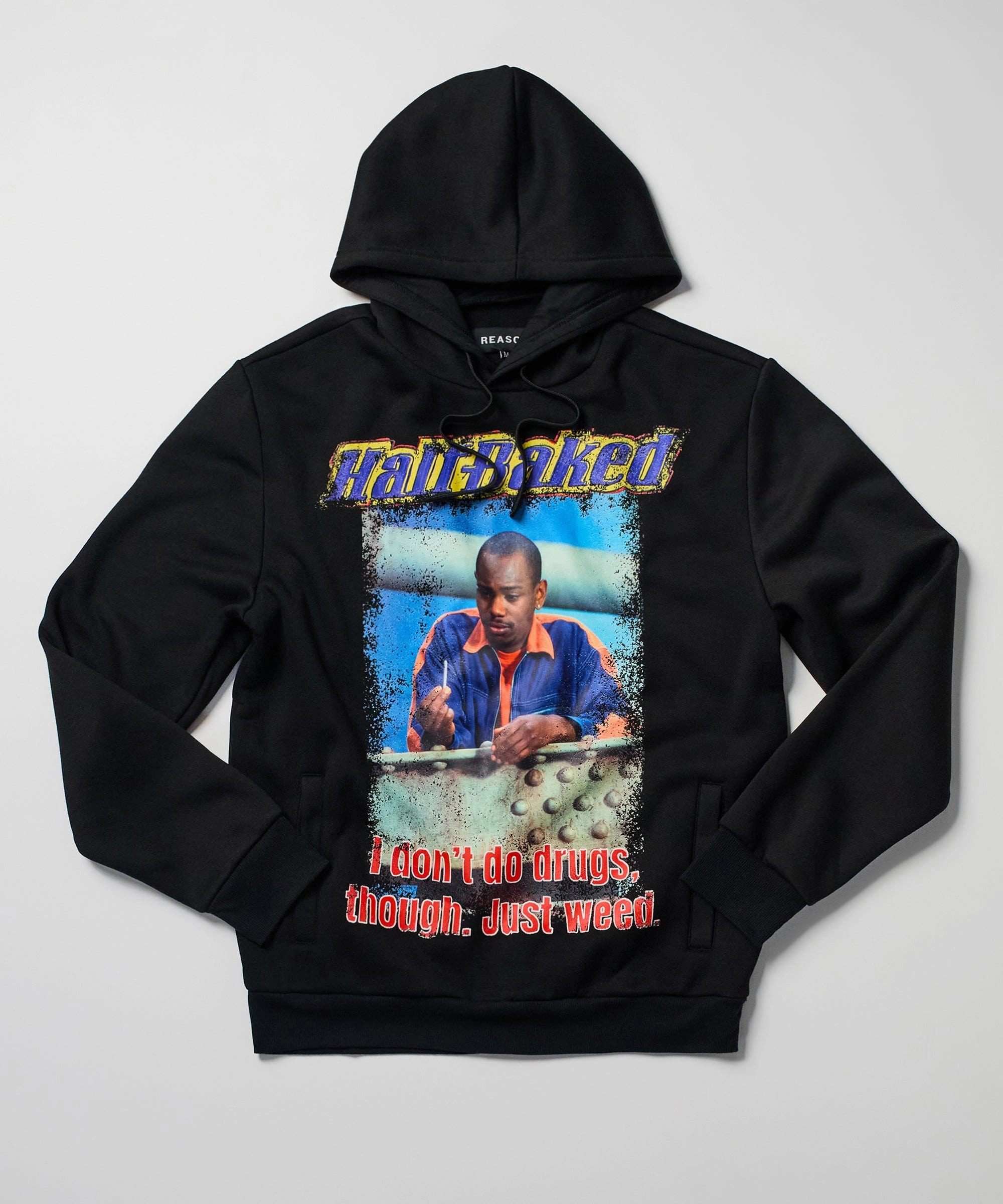 Half Baked Just Weed Hoodie - Black UPFProtection