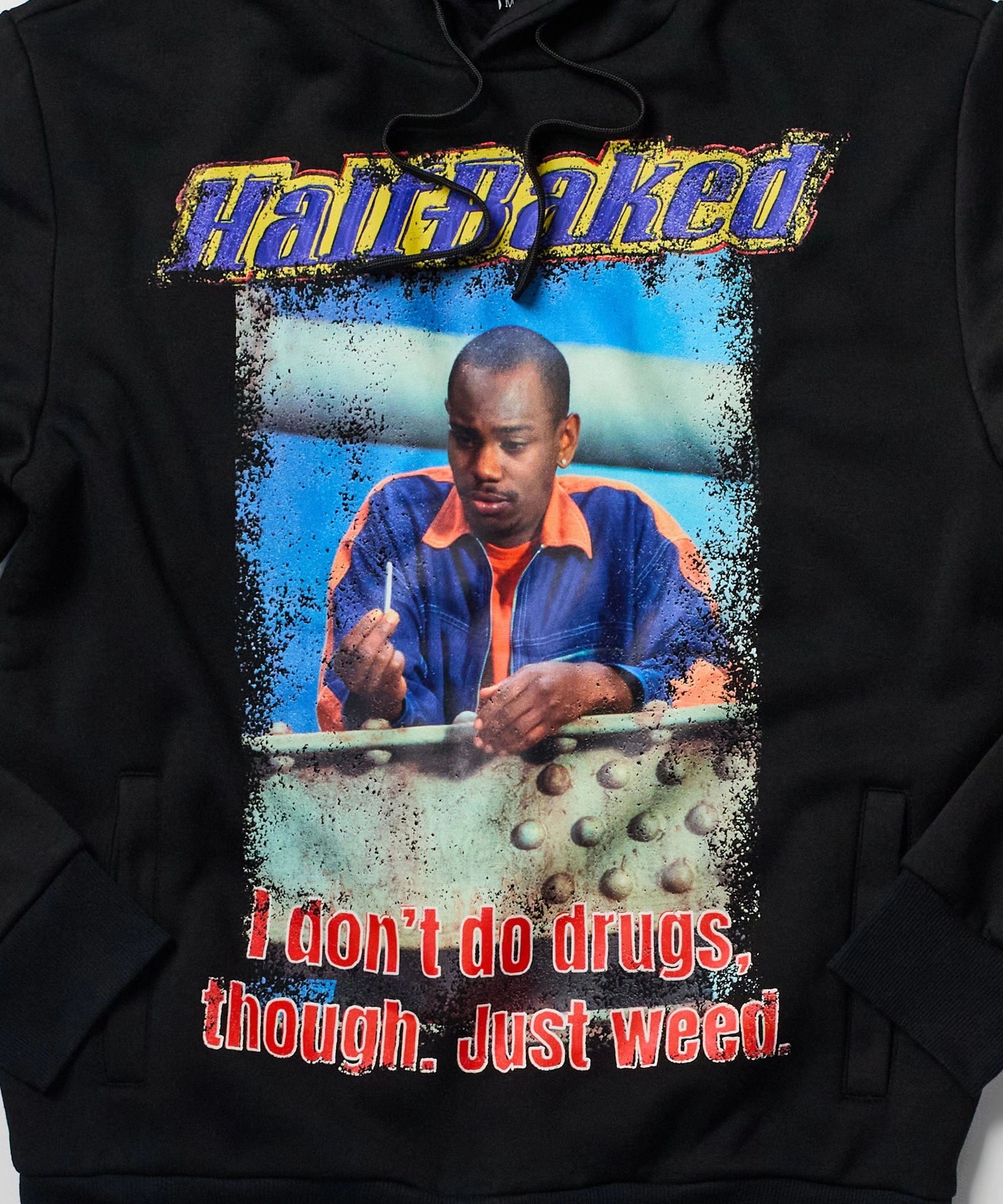 NonIrritatingSeams Half Baked Just Weed Hoodie - Black