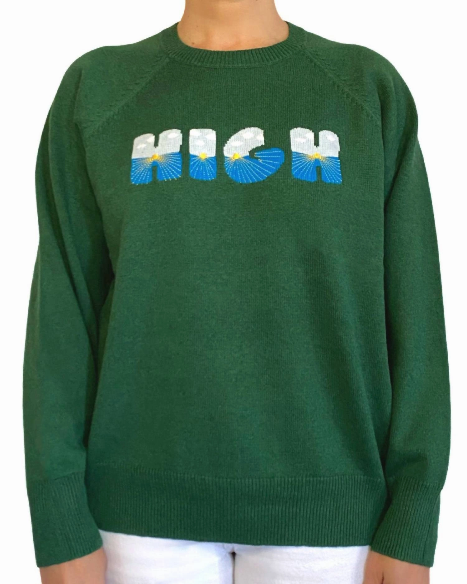 Cold Weather Must-Have Odor Resistant Knitwear High Raglan Sleeve Sweater In Ivy