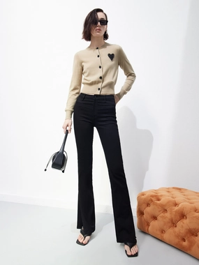 High Rise Flared Jeans abrasion resistant coating