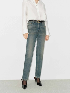 Waterless Wash Technology High Waist Ankle Jeans