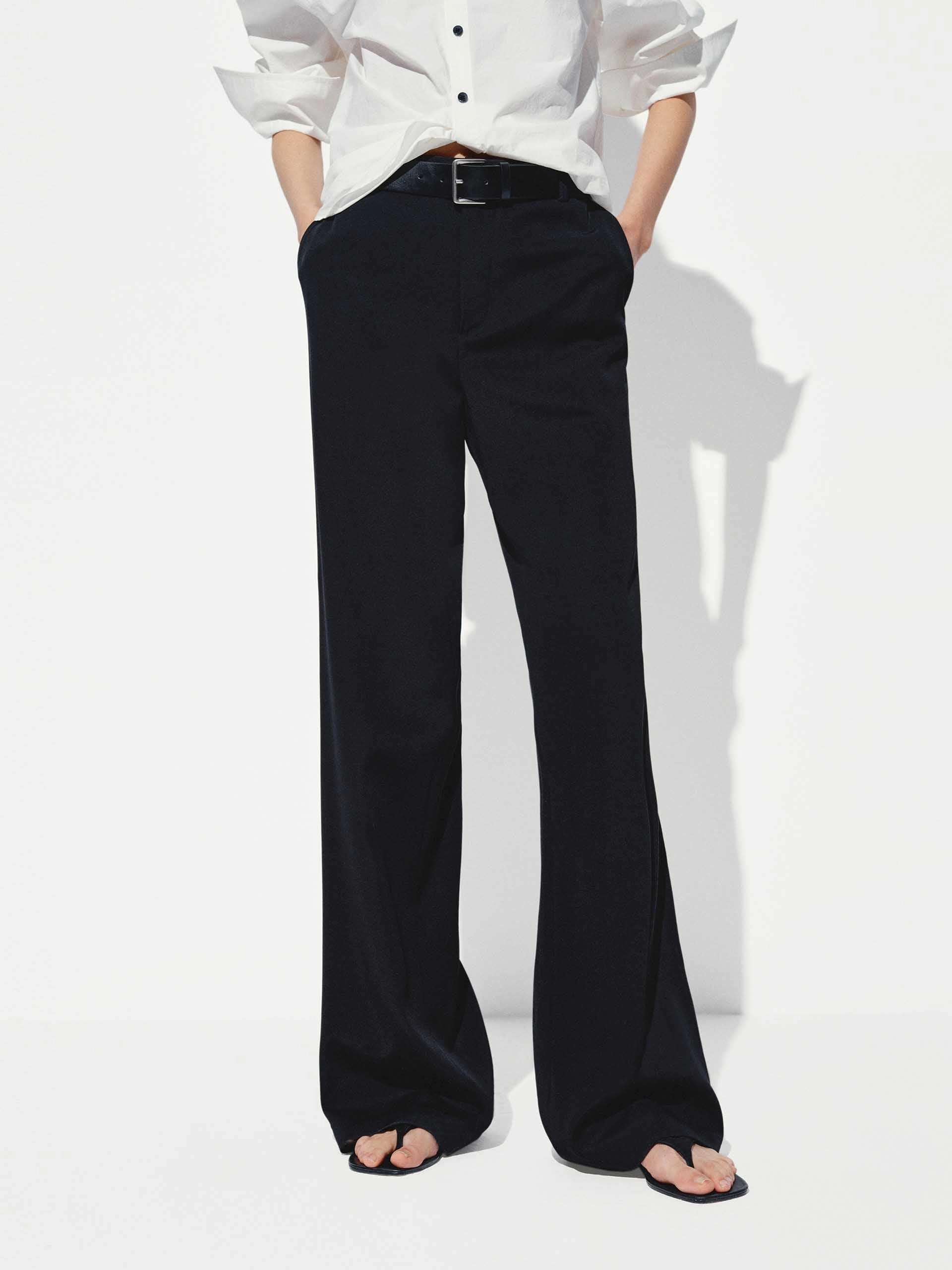 High Waist Flared Pants Flexible Performance