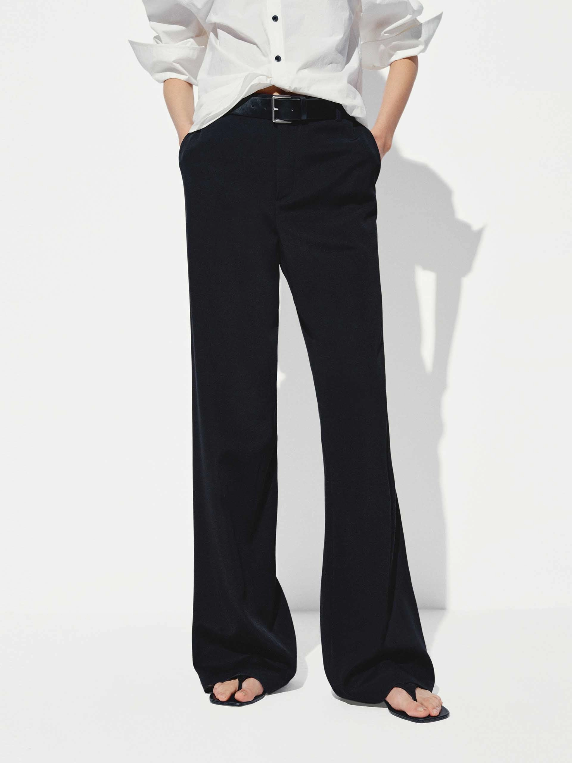 High Waist Flared Pants Everyday Comfort Wear