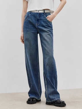 All Rounder High Waist Straight Cotton Jeans