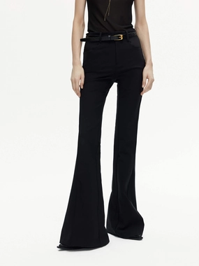 High Waist Stretch Flared Pants Lightweight Design