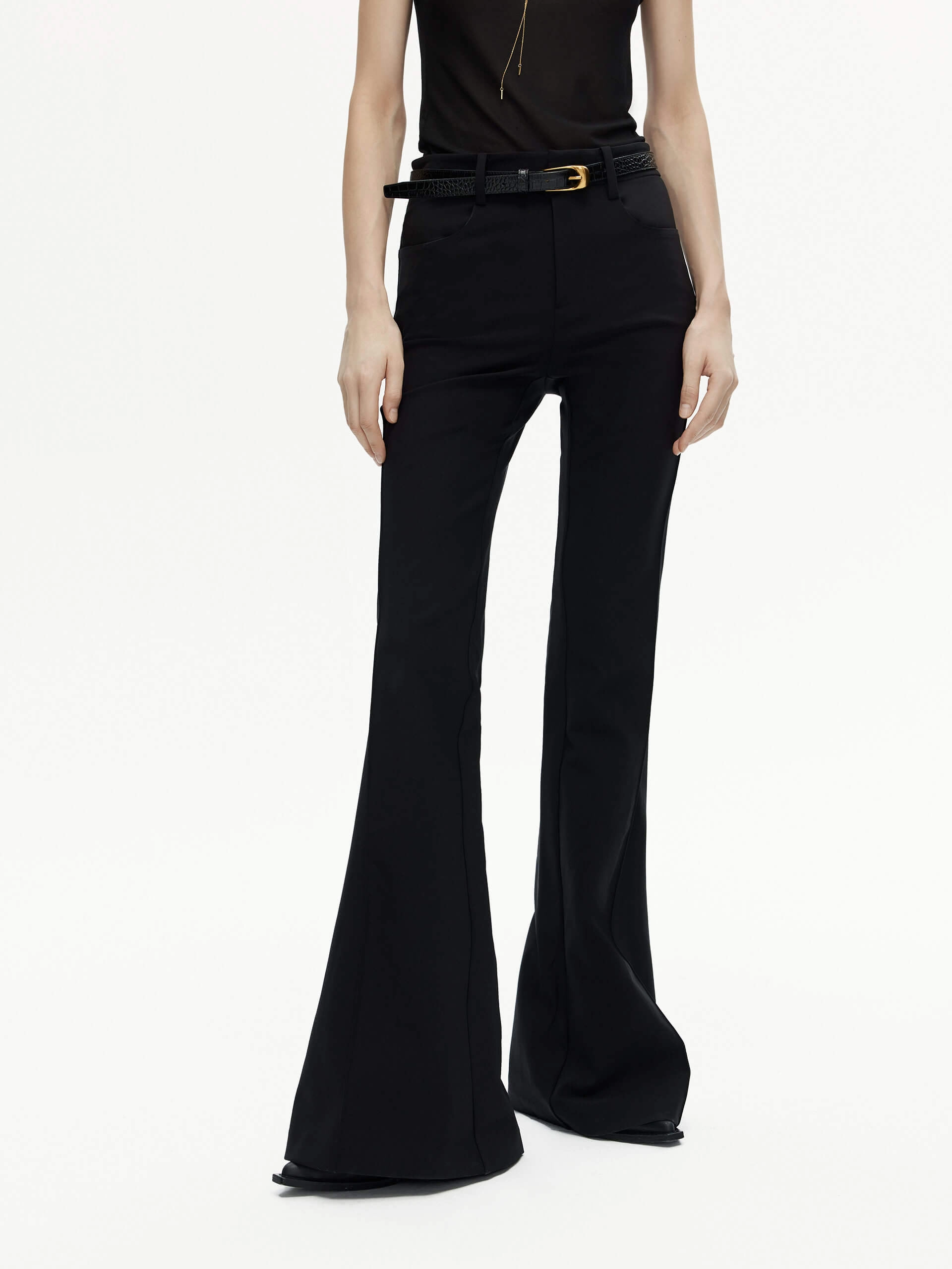 On The Move Travel Style High Waist Stretch Flared Pants