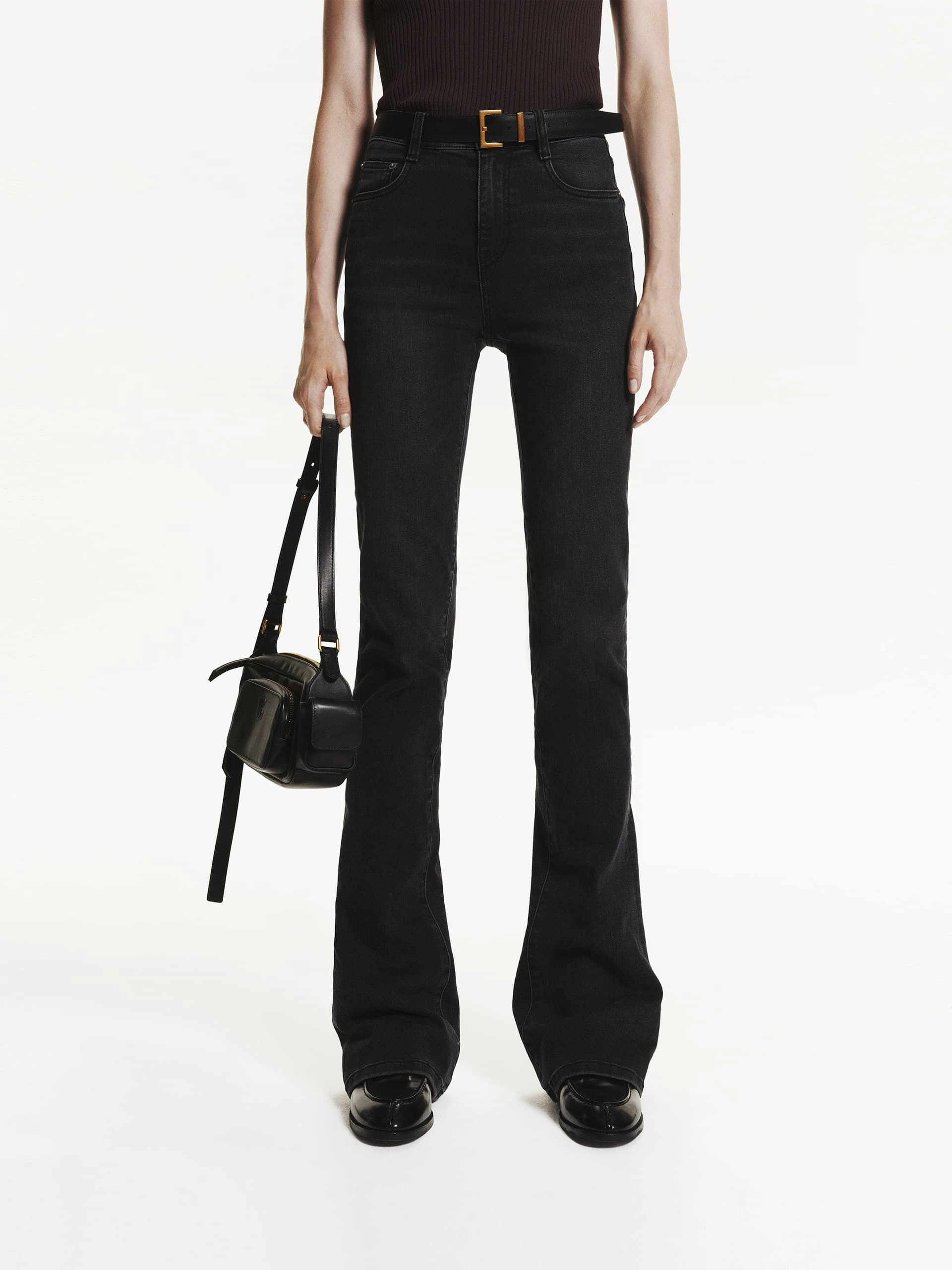 Office Casual Relaxed Style City Walk Trend Setter High Waist Stretchy Jeans