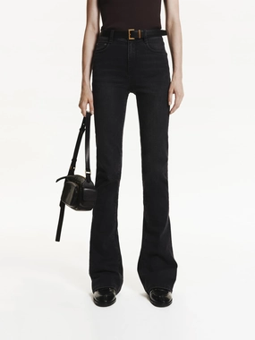 Office Casual Relaxed Style City Walk Trend Setter High Waist Stretchy Jeans