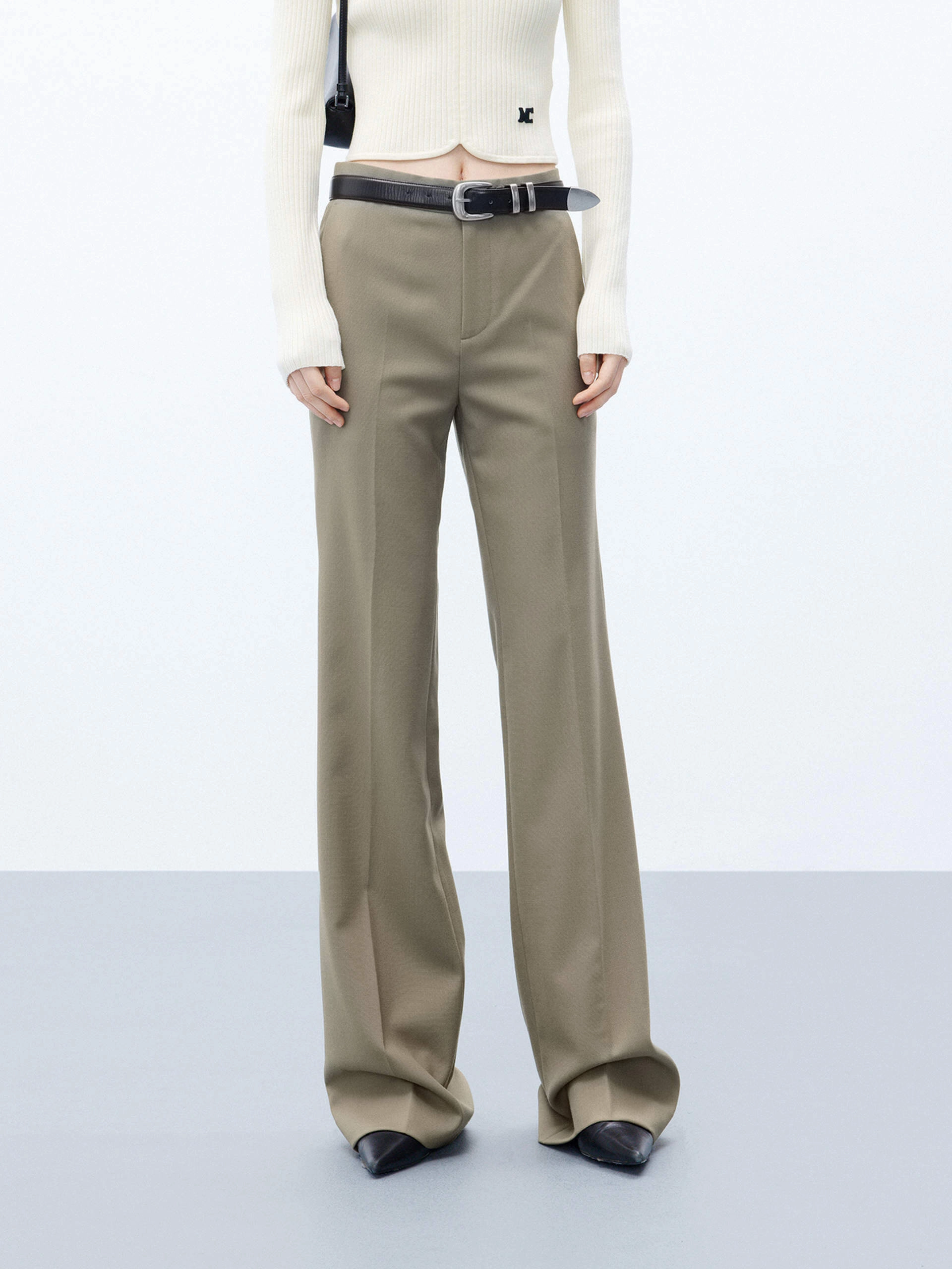 Stretchable Fit High Waist Tailored Pants