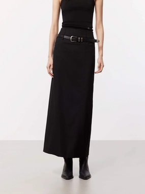 High Waist Tailored Slit Skirt Comfortable Wear Chic Design Wear