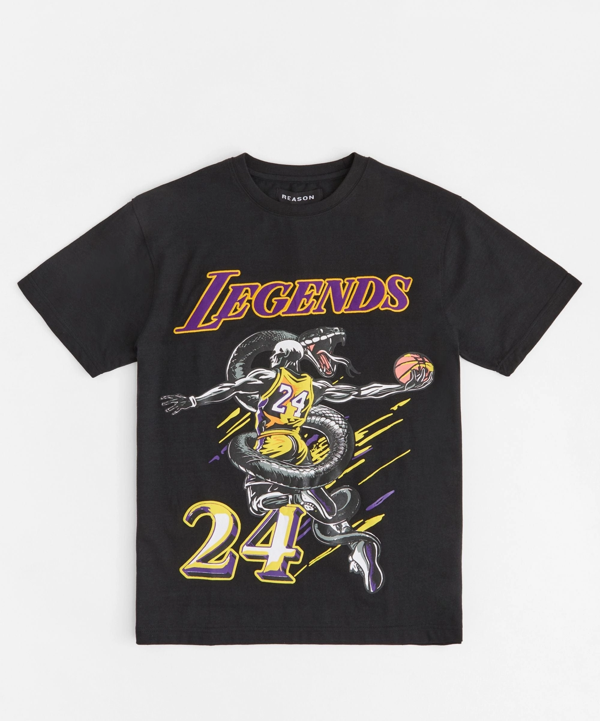 ThermalRegulation Eco friendly materials Legends 24 Applique Short Sleeve Tee - Black