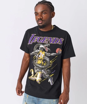 Legends 24 Applique Short Sleeve Tee - Black SlubTexture