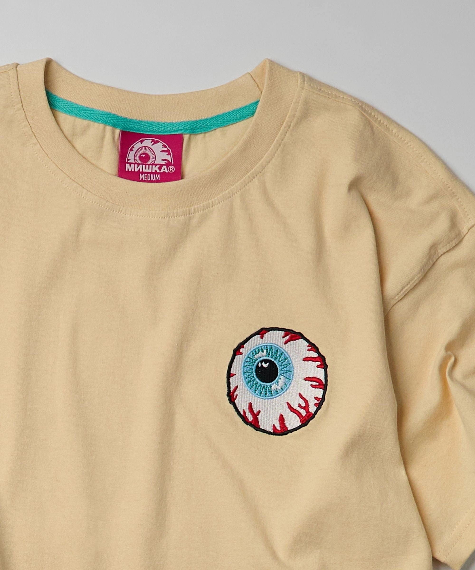 Mishka Embroidered Keep Watch Short Sleeve Tee - Khaki Durable Reinforced Elbows Athletic Look