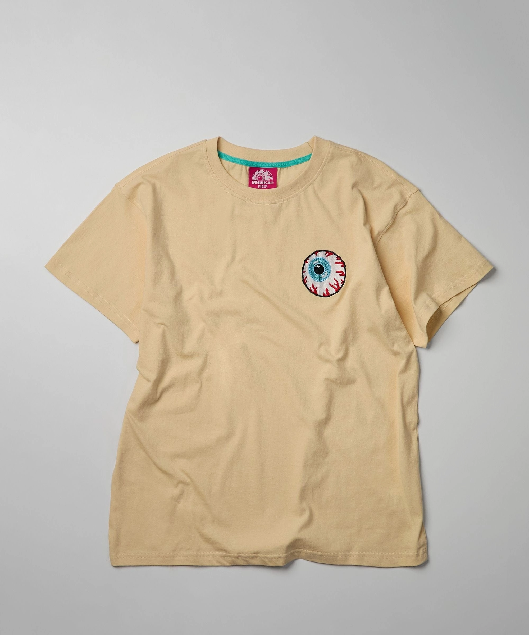 Mishka Embroidered Keep Watch Short Sleeve Tee - Khaki OdorResistantTreatment Sporty Sweatshirt