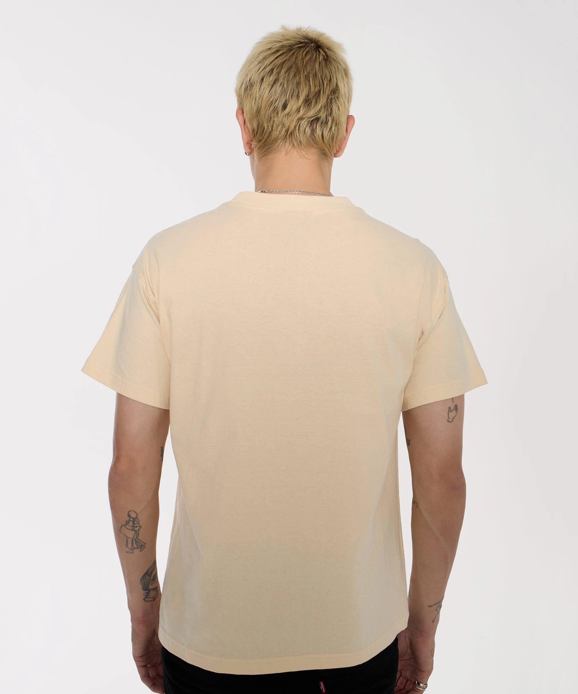 Mishka Embroidered Keep Watch Short Sleeve Tee - Khaki LoopwheelFabric