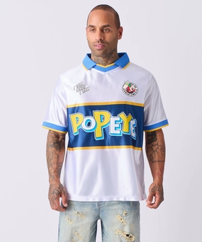 Popeye Soccer Jersey - White Anti Pill Surface