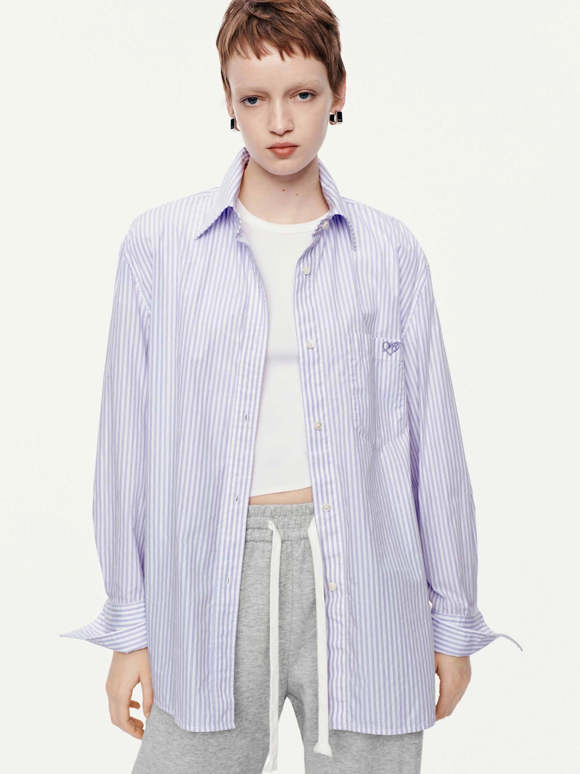 Pure Cotton Striped Shirt All-Purpose Wear