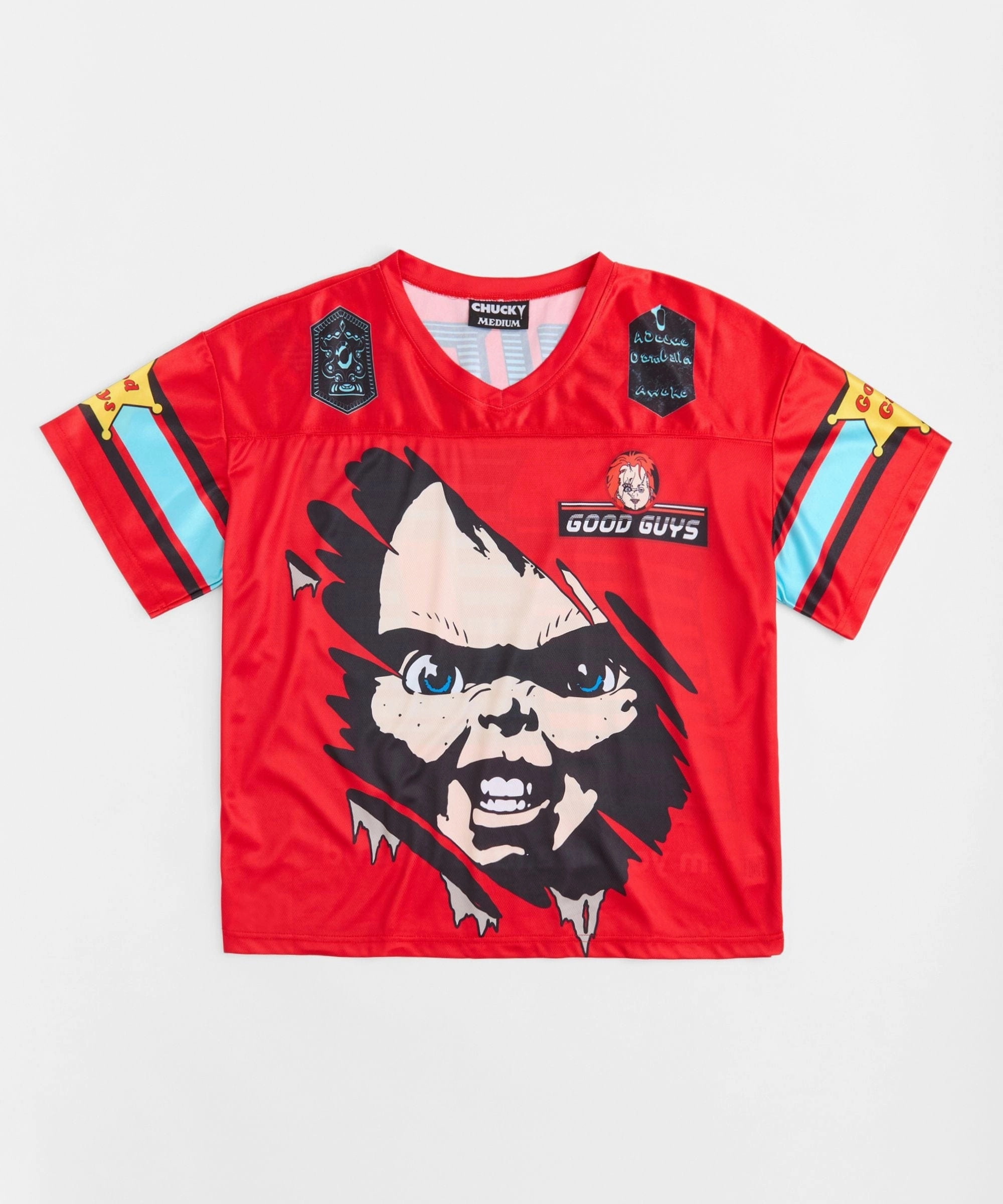 Chucky Football Jersey - Red UltraLightweight Microfiber texture