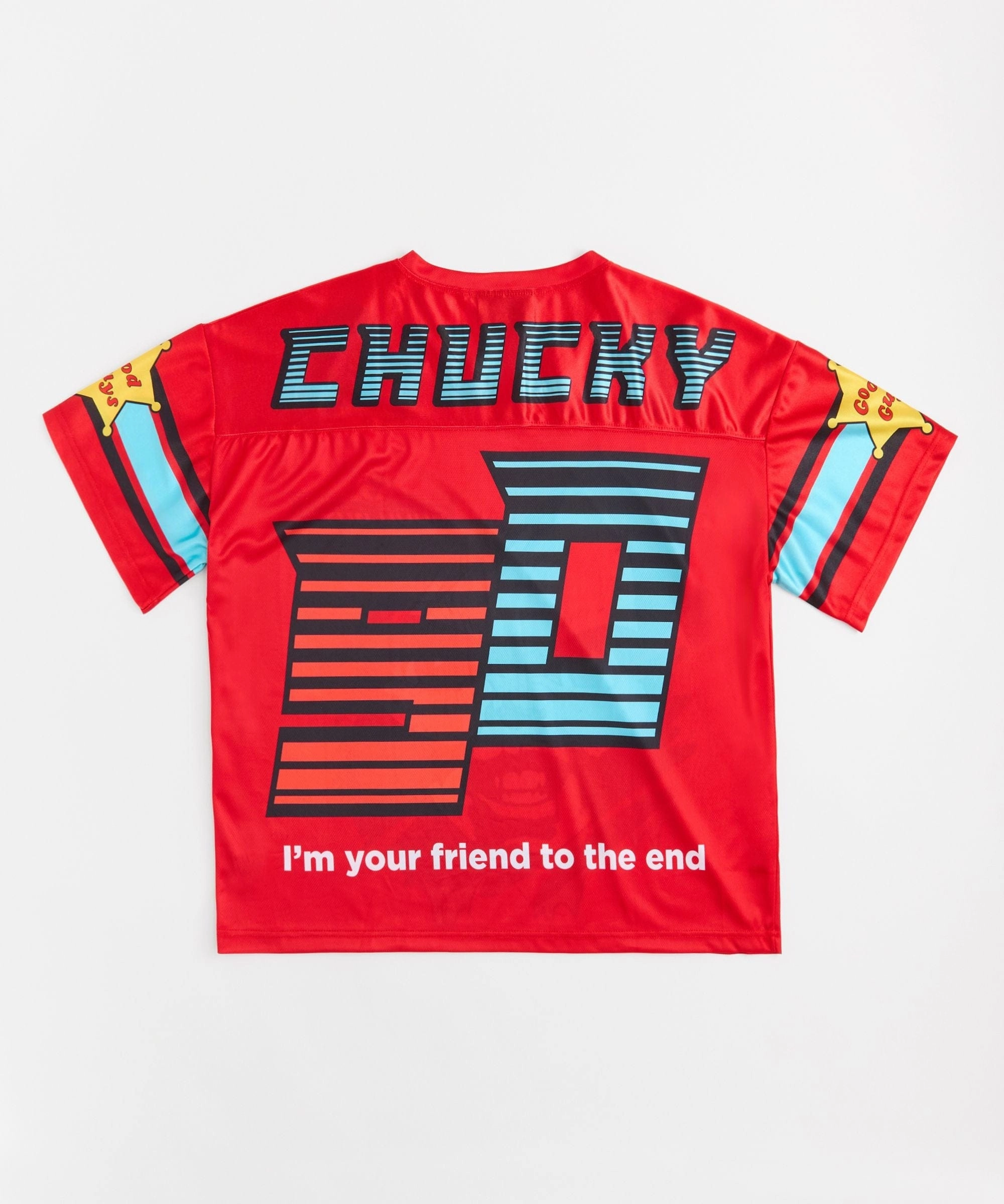 DroppedShoulder Odor Resistant Technology Chucky Football Jersey - Red
