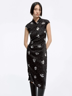 Silk Blend Satin Dress Dreamy Touch Nordic Calm