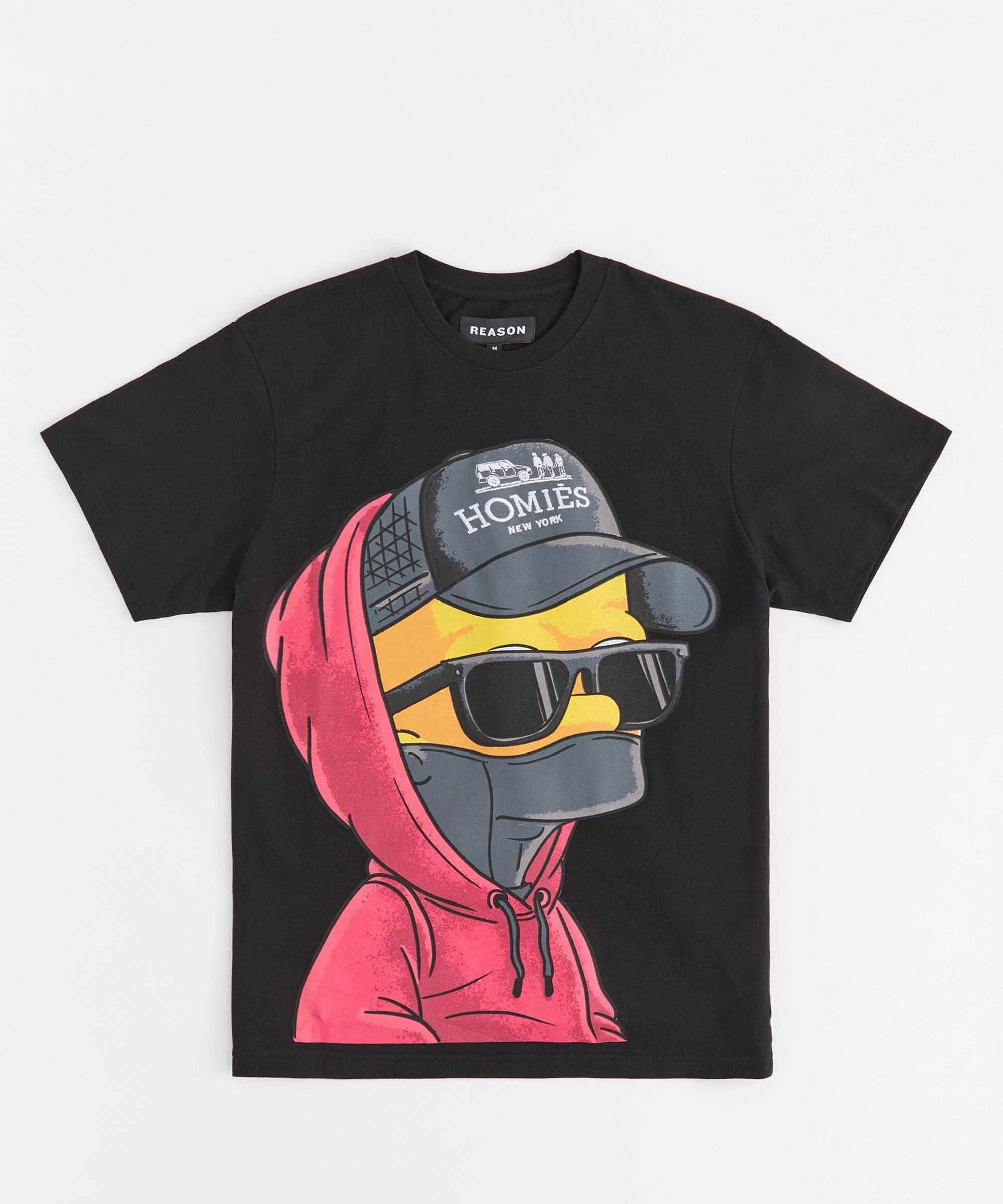 Homies Embroidered Short Sleeve Tee - Black Tear Resistant Fiber Blend Bonded Seam Durability