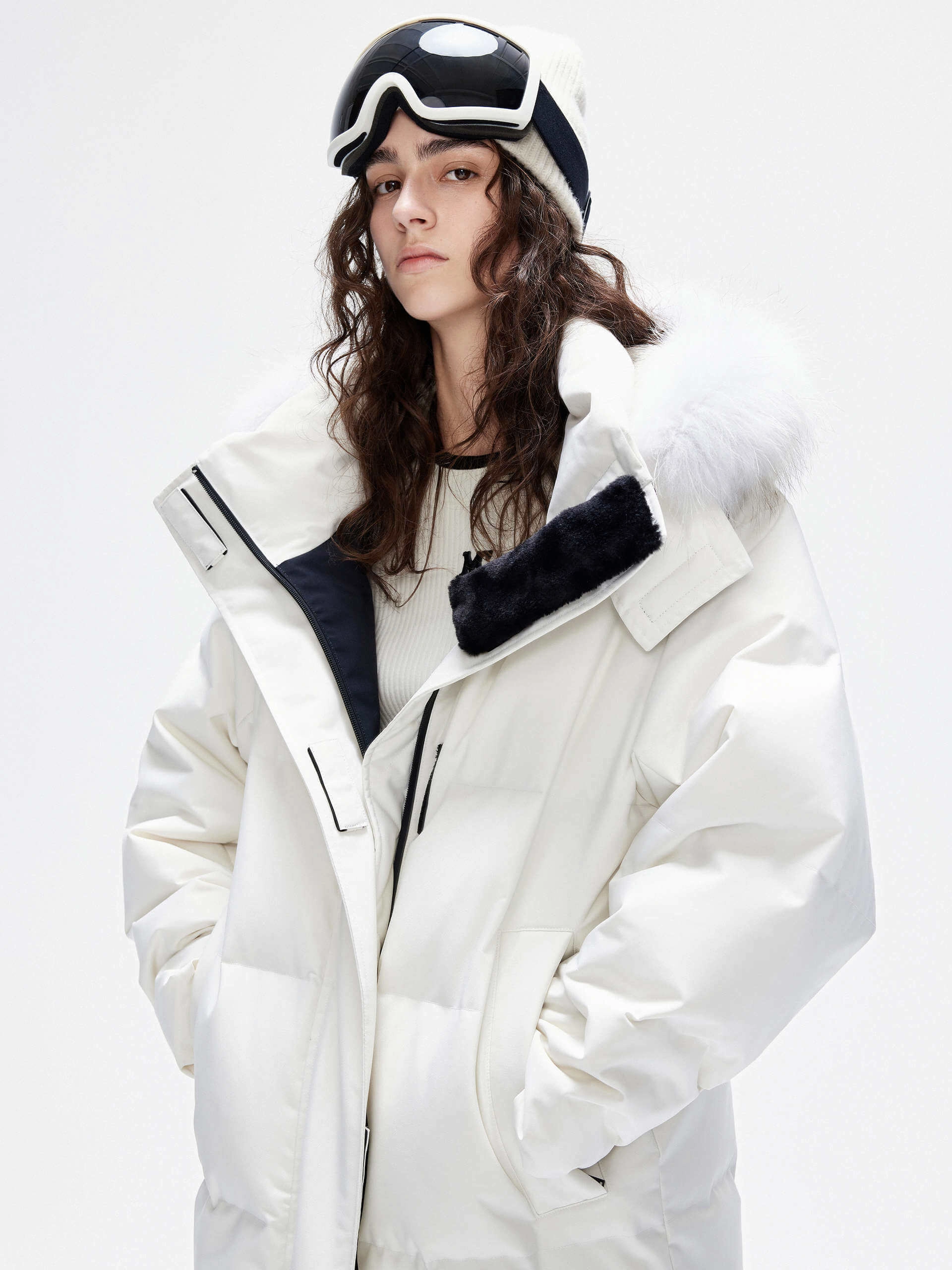 Hooded Down Puffer Coat Bonded Seam Construction Insulated Padding
