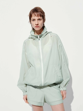 Airflow Optimization Heat Reflective Lining Hooded Zipper Loose Coat