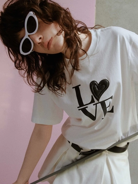 HOT SALE Cotton Letter Print T-shirt Classic Outfit Skinny Fit
