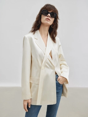 HOT SALE Deconstructed Acetate Blazer FullCoverageHood Practical Everyday Fit
