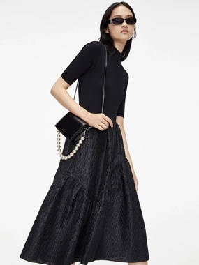 HOT SALE Stitch Rose Pattern Dress Velvet-Touch